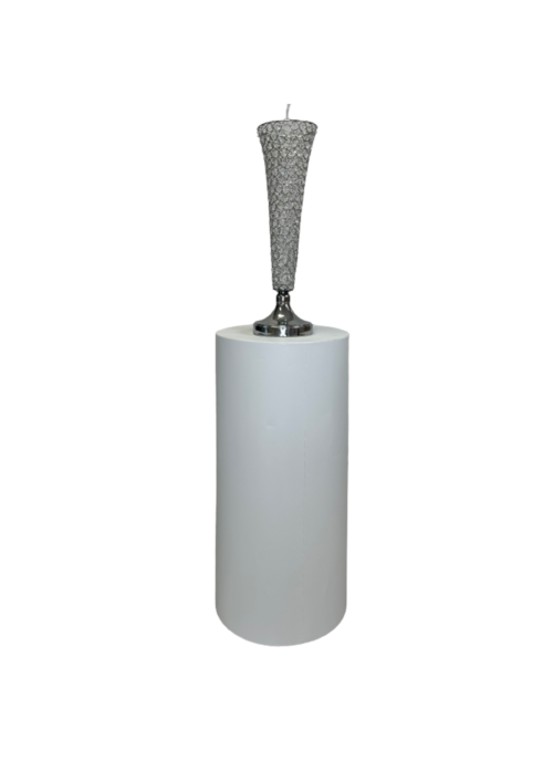 Silver Crystal Trumpet Vase