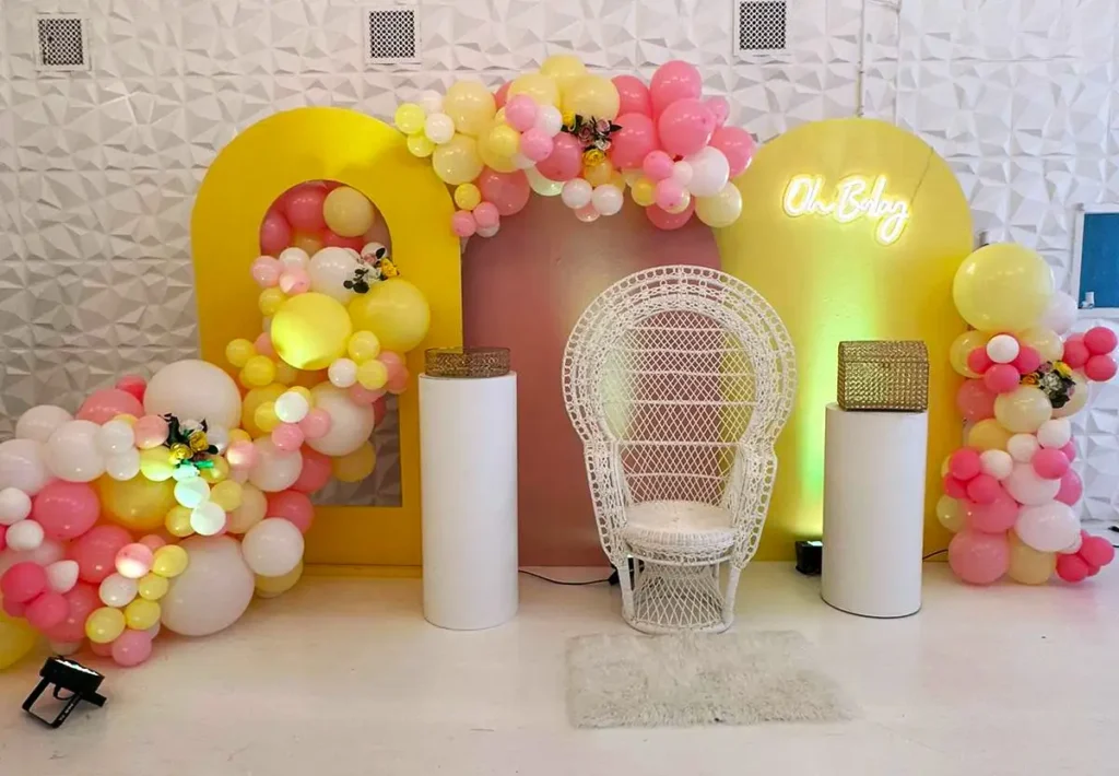 Baby Shower White Rose Yellow. themes for gender reveal